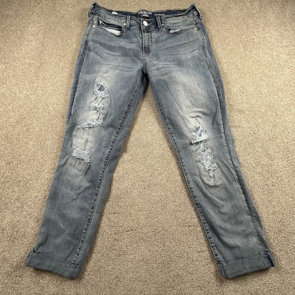 Denizen from Levi's Denim - Denizen From Levi's Boyfriend Jeans Womens 9 Blue Denim Tapered Leg Distressed
